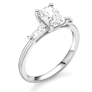 side stone diamond engagement ring