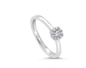 Illusion Set Designer Halo Engagement Diamond Rings