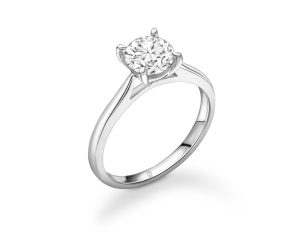 Round Cut 4 Prongs Solitaire Engagement Rings