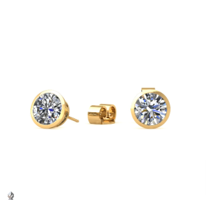 Bezel Set Diamond Studs