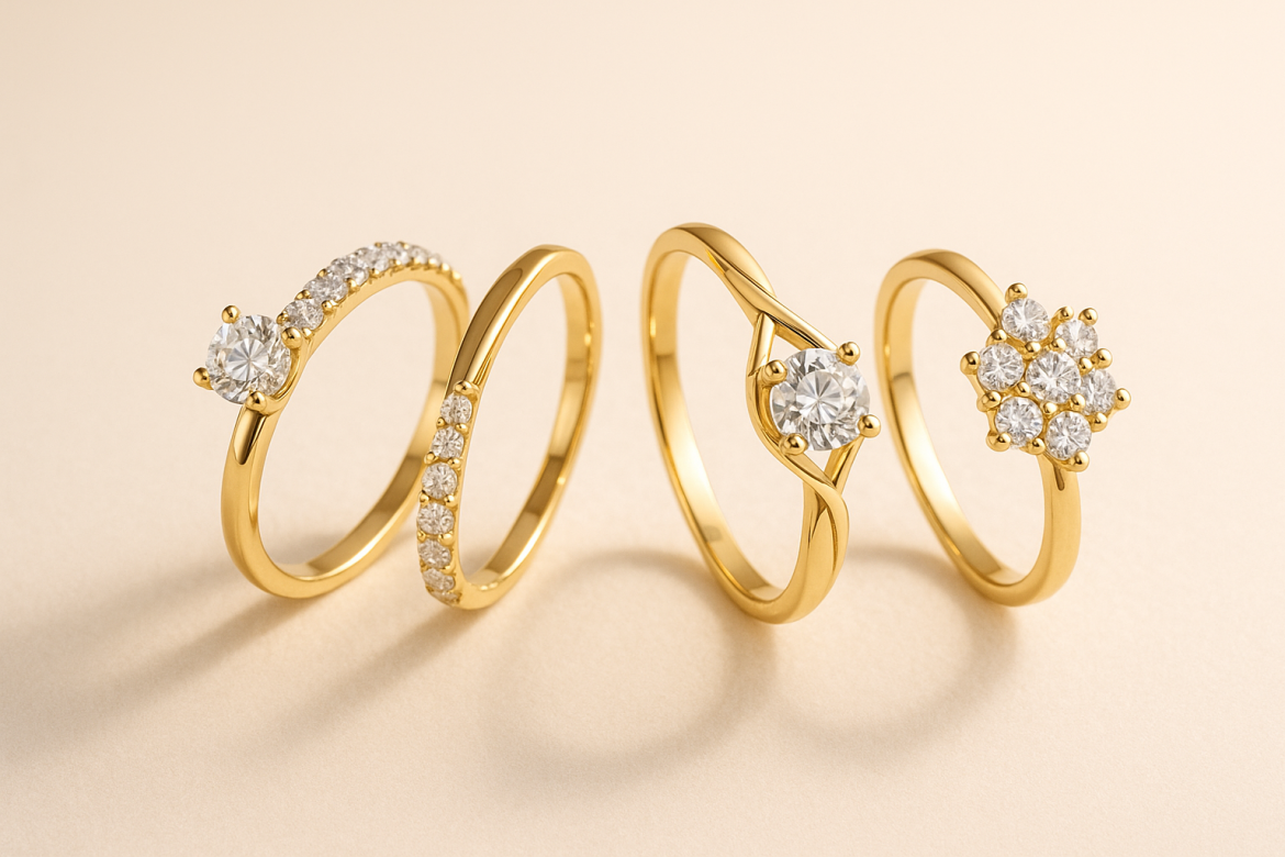 Gold and Diamond Rings for Women