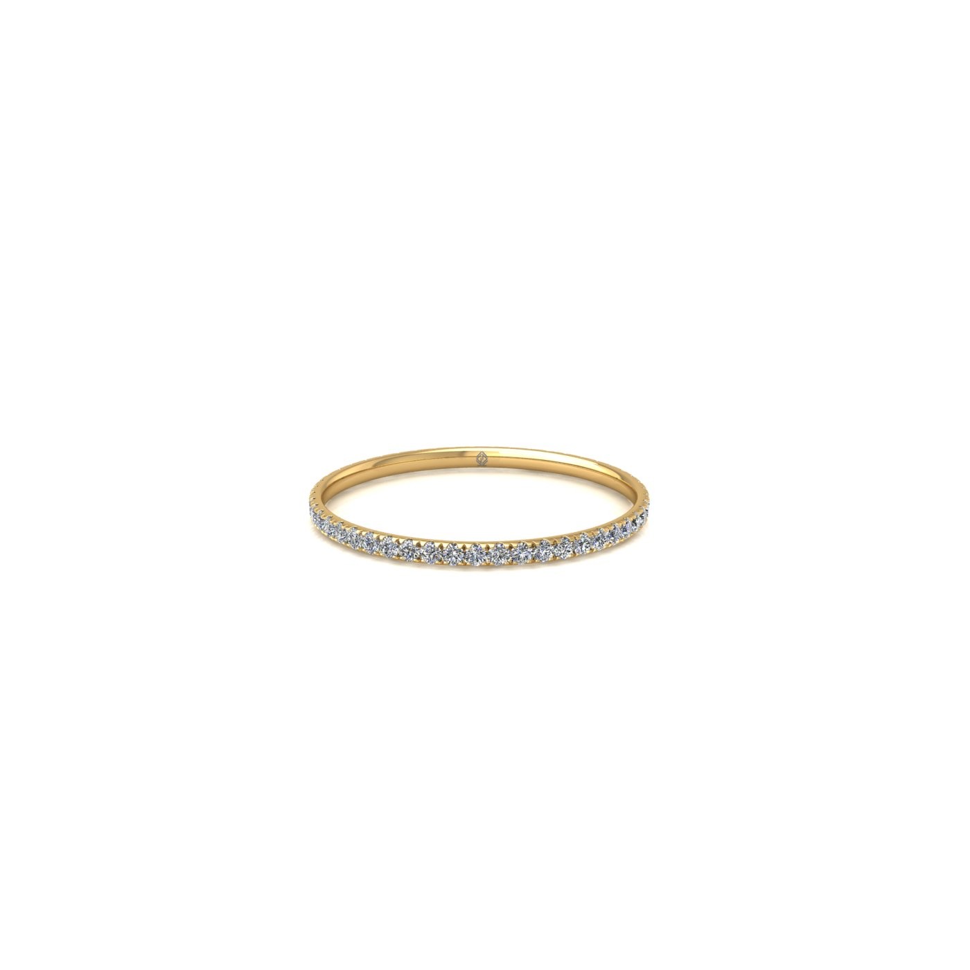 18k yellow gold diamond pave set full eternity ring