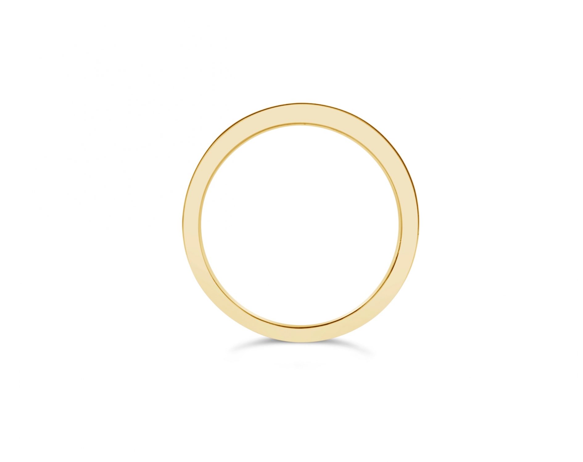 18k yellow gold half eternity channel set princess shaped diamond wedding ring