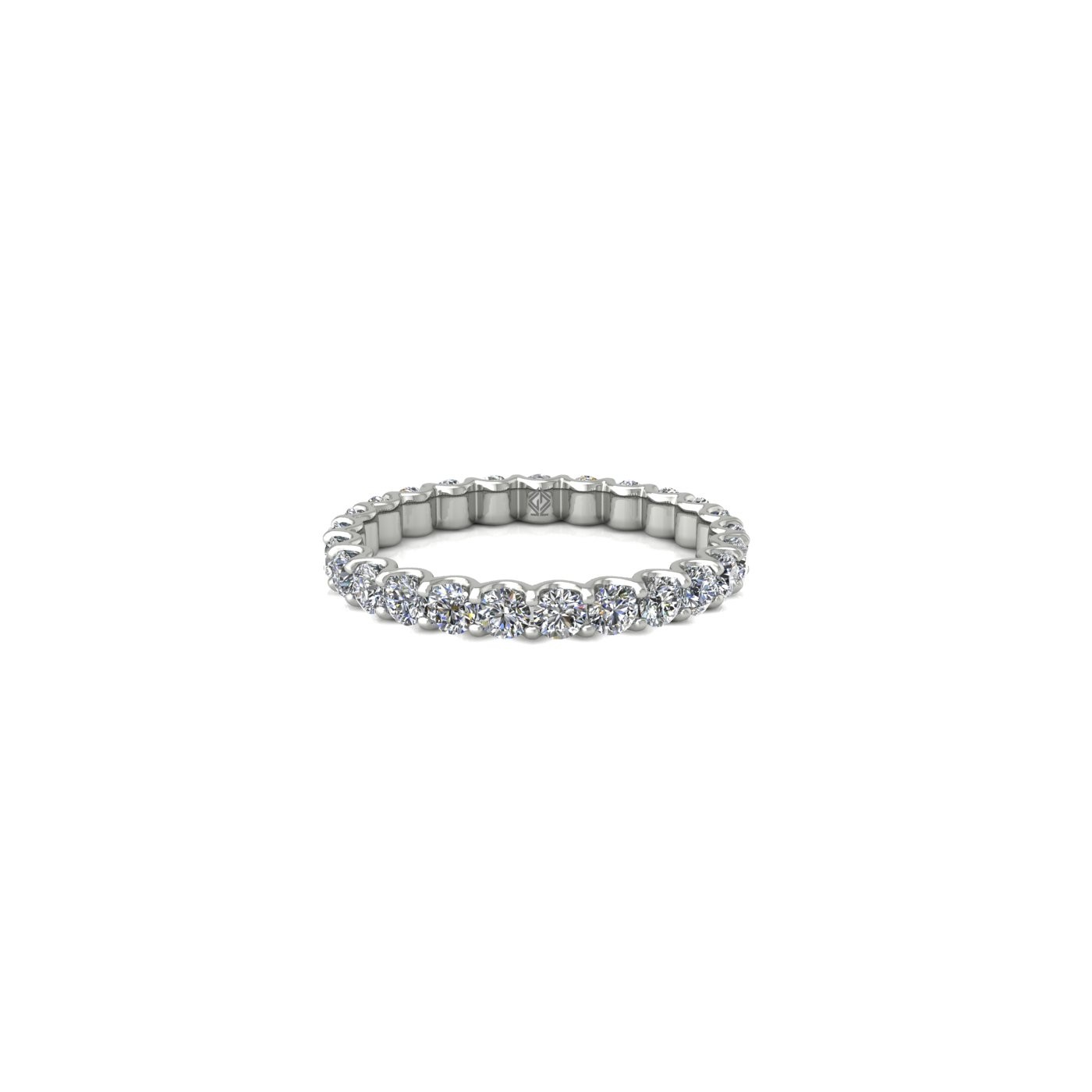 pt platinum  round shape diamond full eternity ring in u-prong setting Photos & images