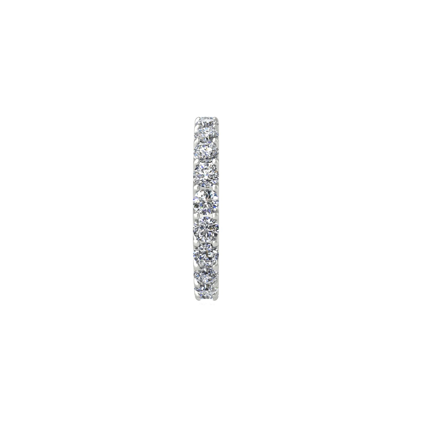 18k white gold  round shape diamond full eternity ring in u-prong setting