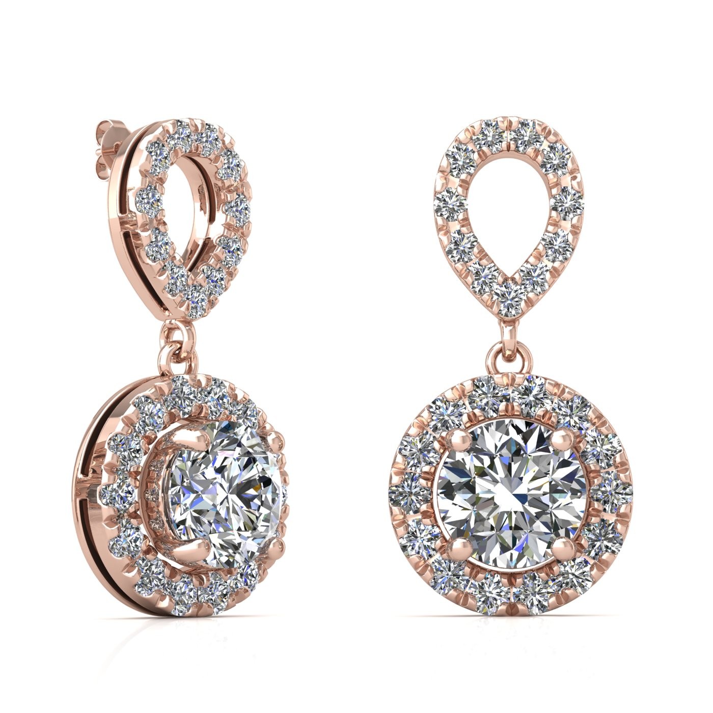 4 CT Pear Cut Diamond 925 Sterling Sliver Long Drop Chandelier Wedding –  atjewels.in