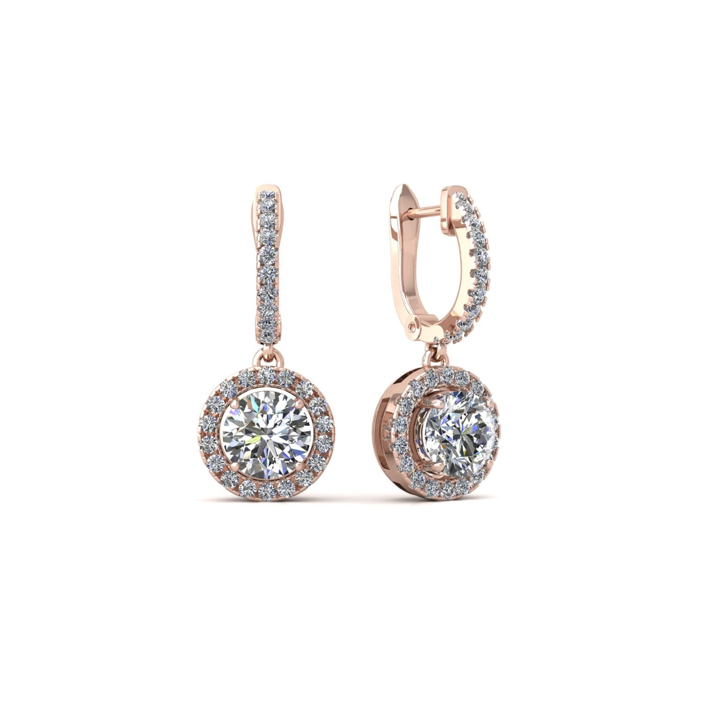 Diamond Hoop Earrings 1 ct tw Round 14K White Gold | Jared