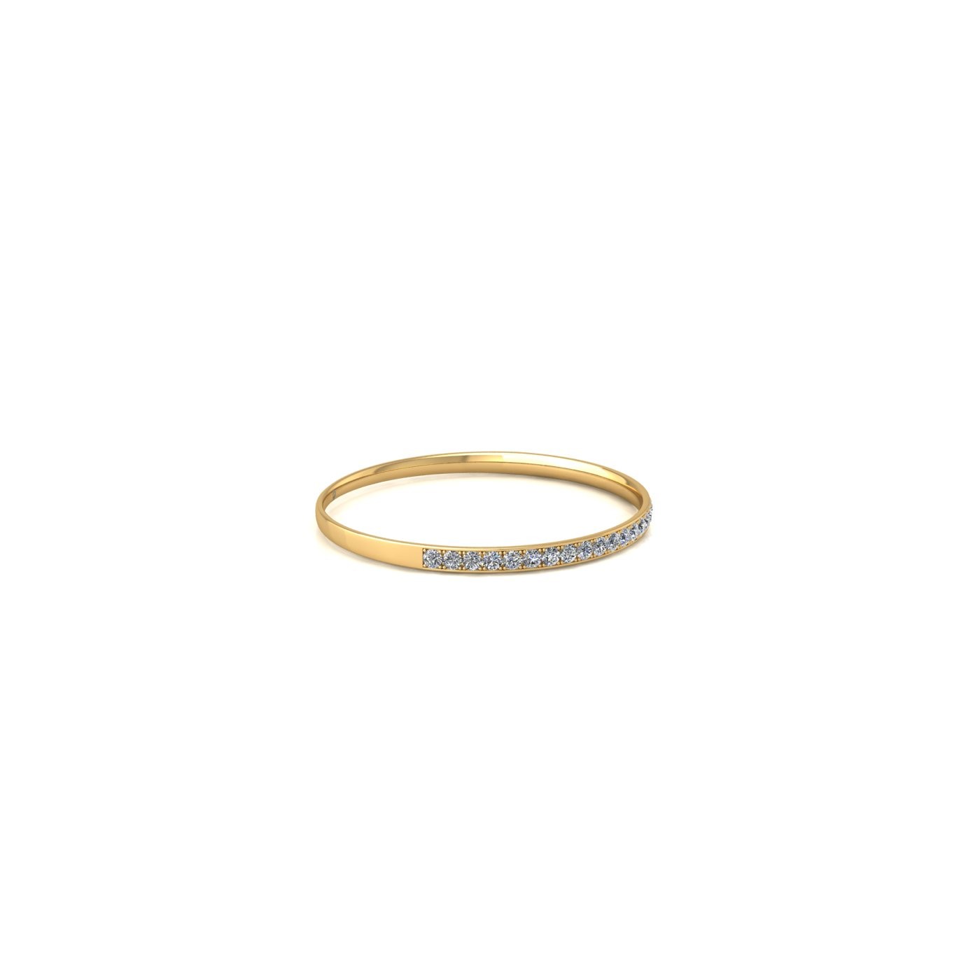 18k white gold  round shape diamond channel prong set half eternity ring Photos & images