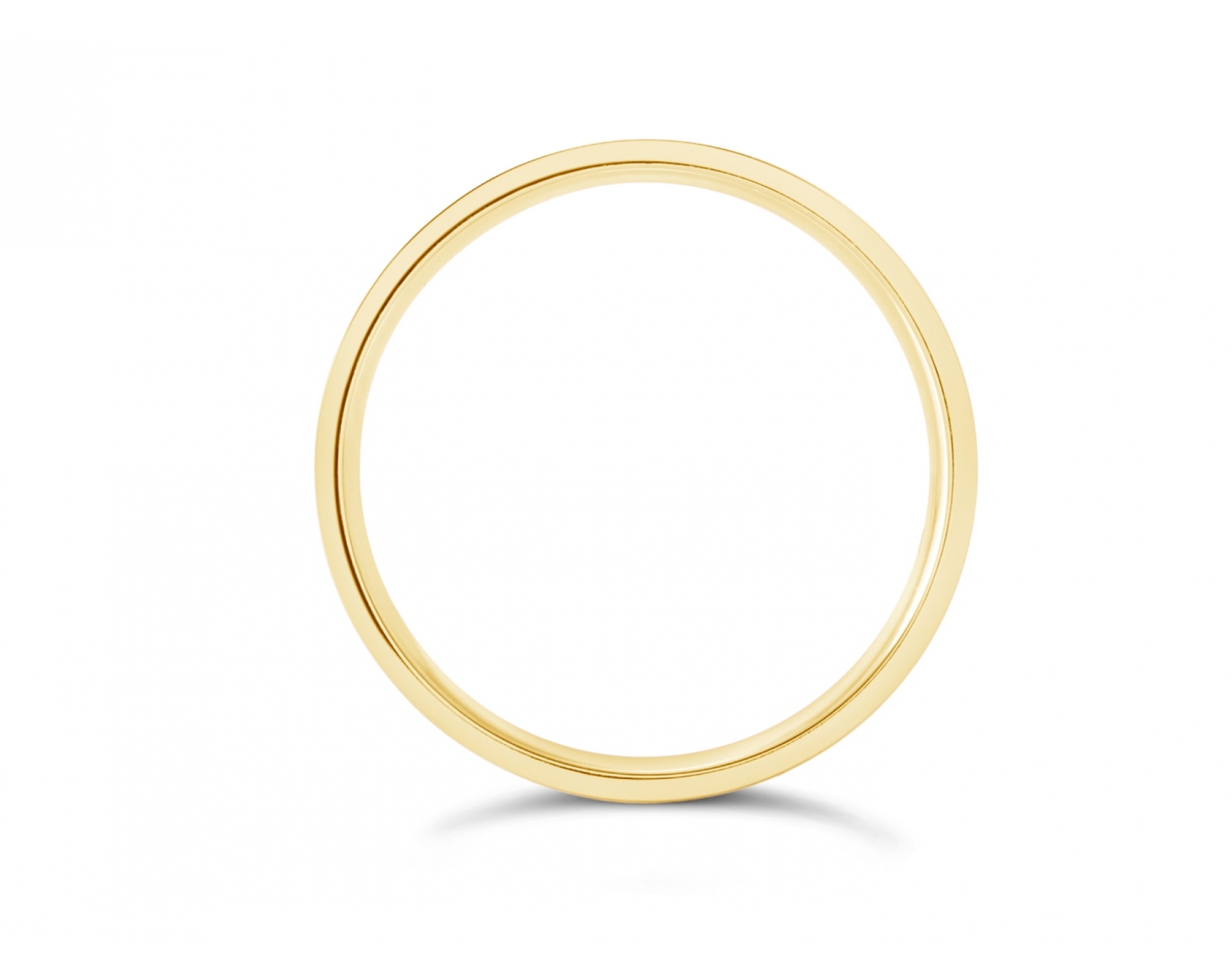 18k yellow gold matt & shiny 5mm wedding ring