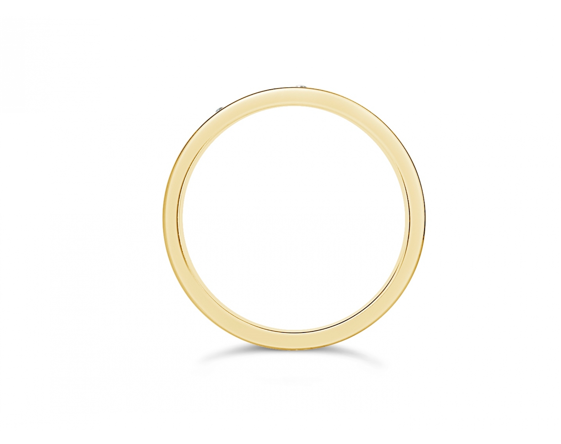 18k yellow gold matt & shiny 3,5mm wedding ring