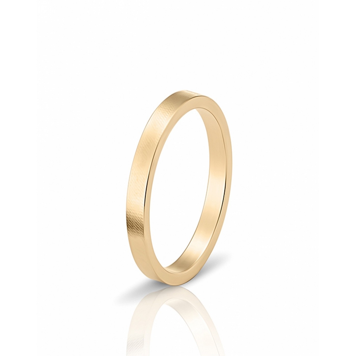 18k yellow gold  3mm matte wedding band