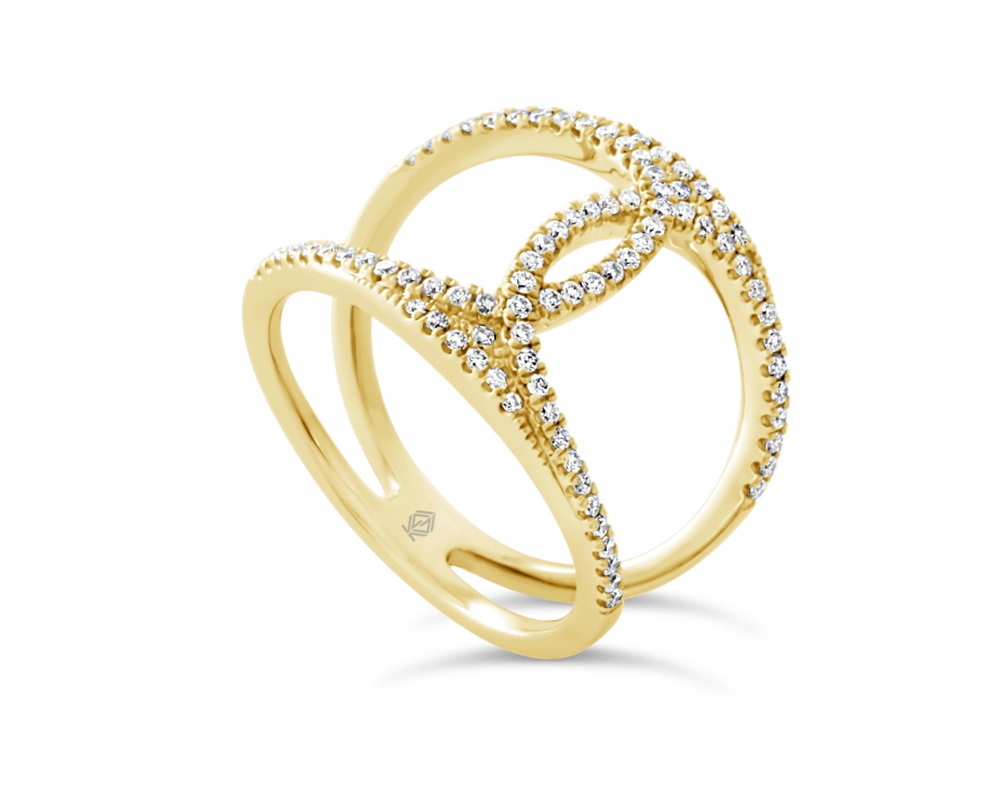 18k rose gold cc-fashion round shaped diamond ring Photos & images