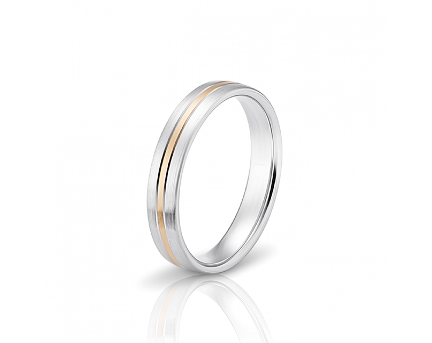 dual-tone 4mm two-toned* wedding band with a shiny line Photos & images