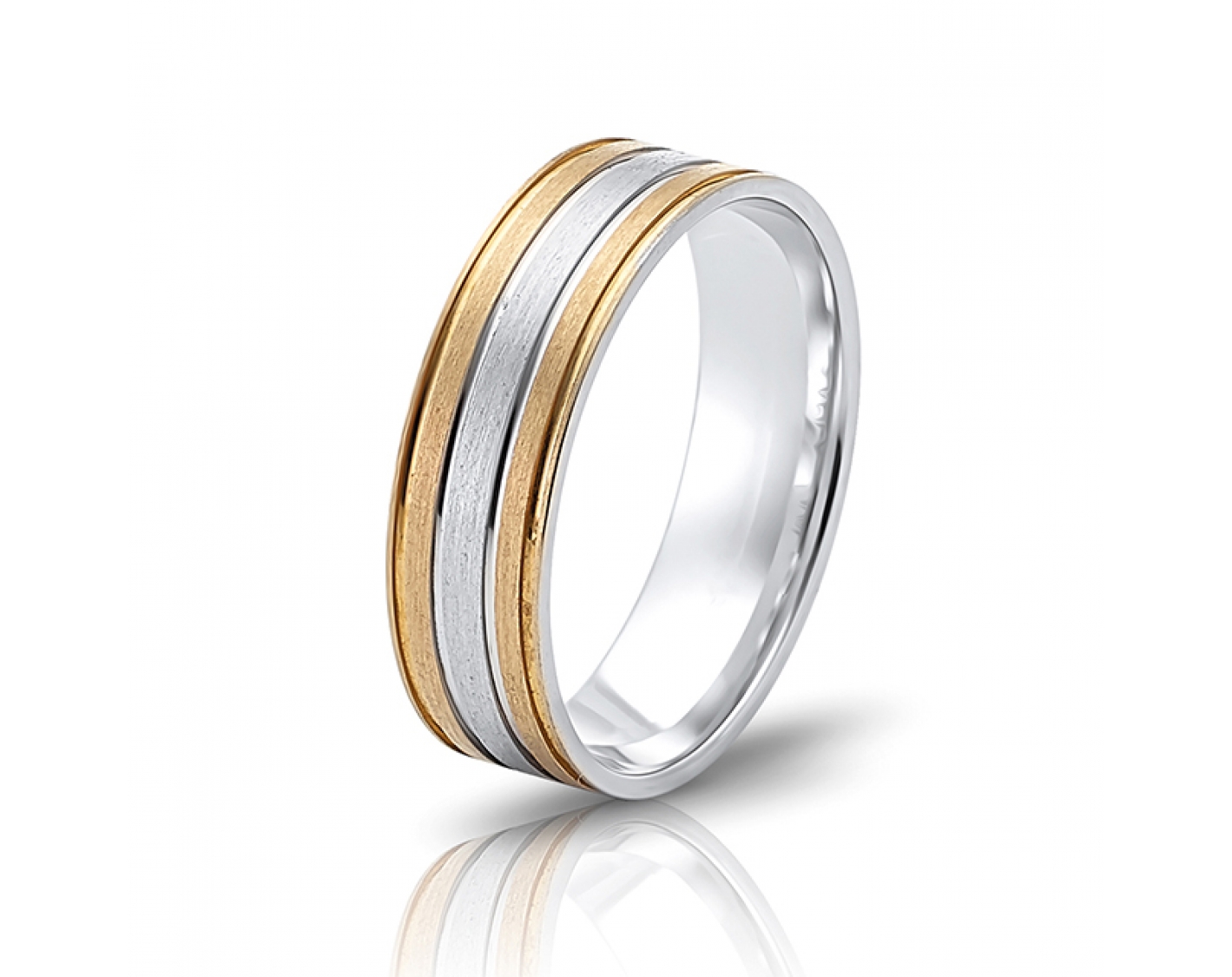dual-tone 6mm two-toned* wedding band Photos & images