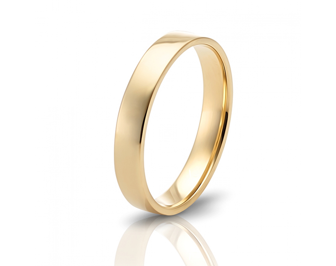 18k yellow gold 4mm wedding band Photos & images