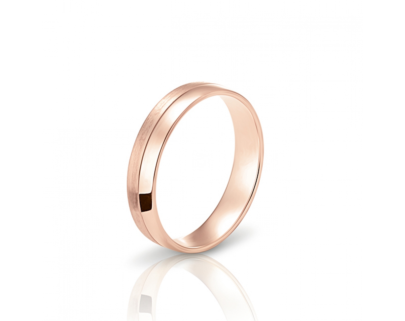 18k yellow gold 4,5mm wedding band Photos & images