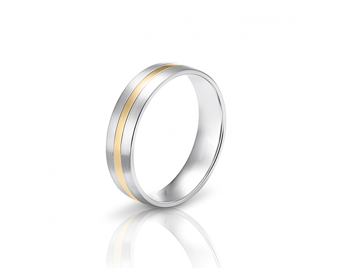 dual-tone 5,2mm two-toned* wedding band Photos & images