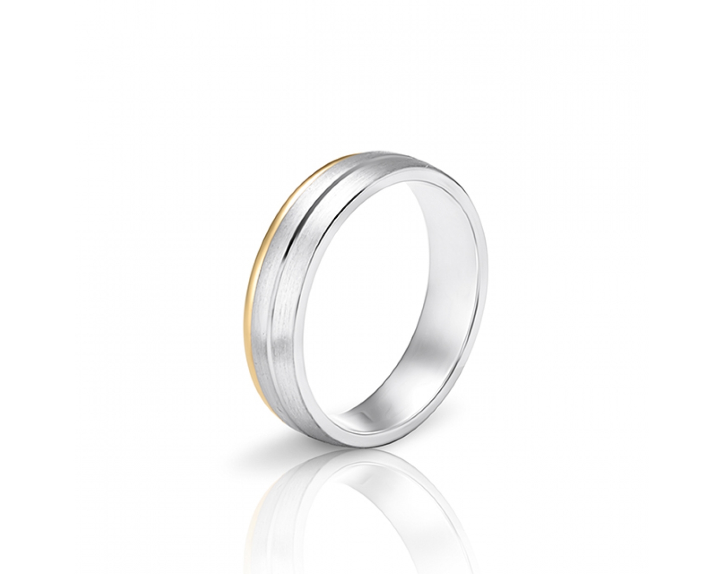 dual-tone 5mm two-toned* wedding band