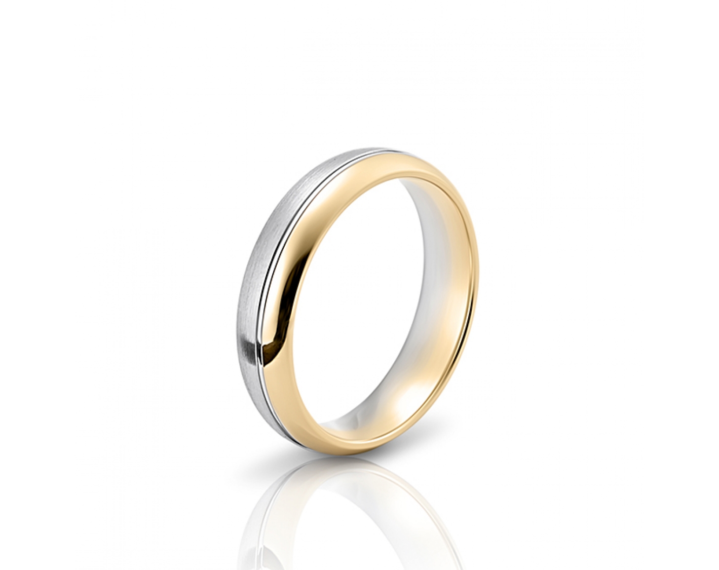 18k yellow gold 5mm two-toned* wedding band Photos & images