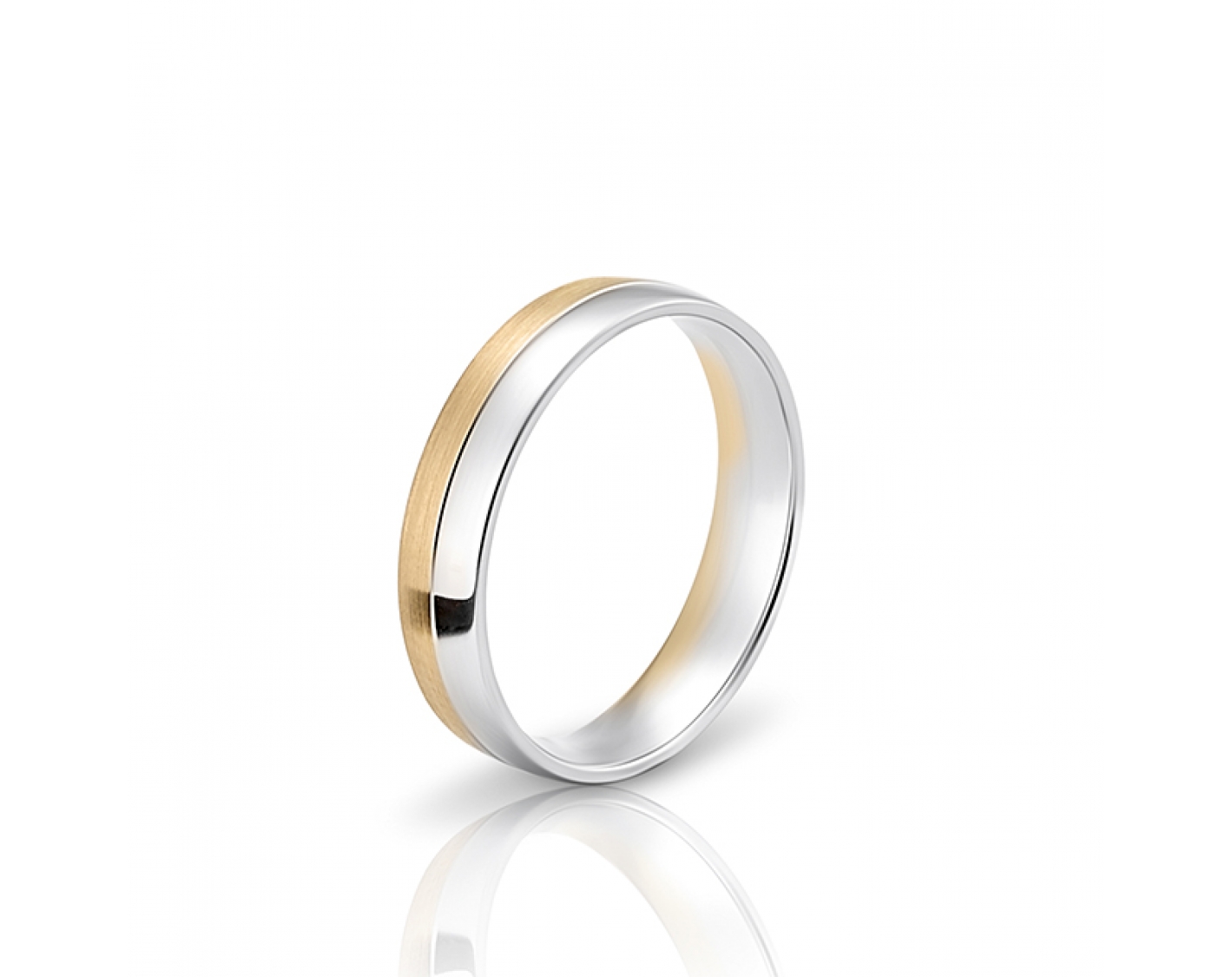 dual-tone 4,5mm two-toned* wedding band