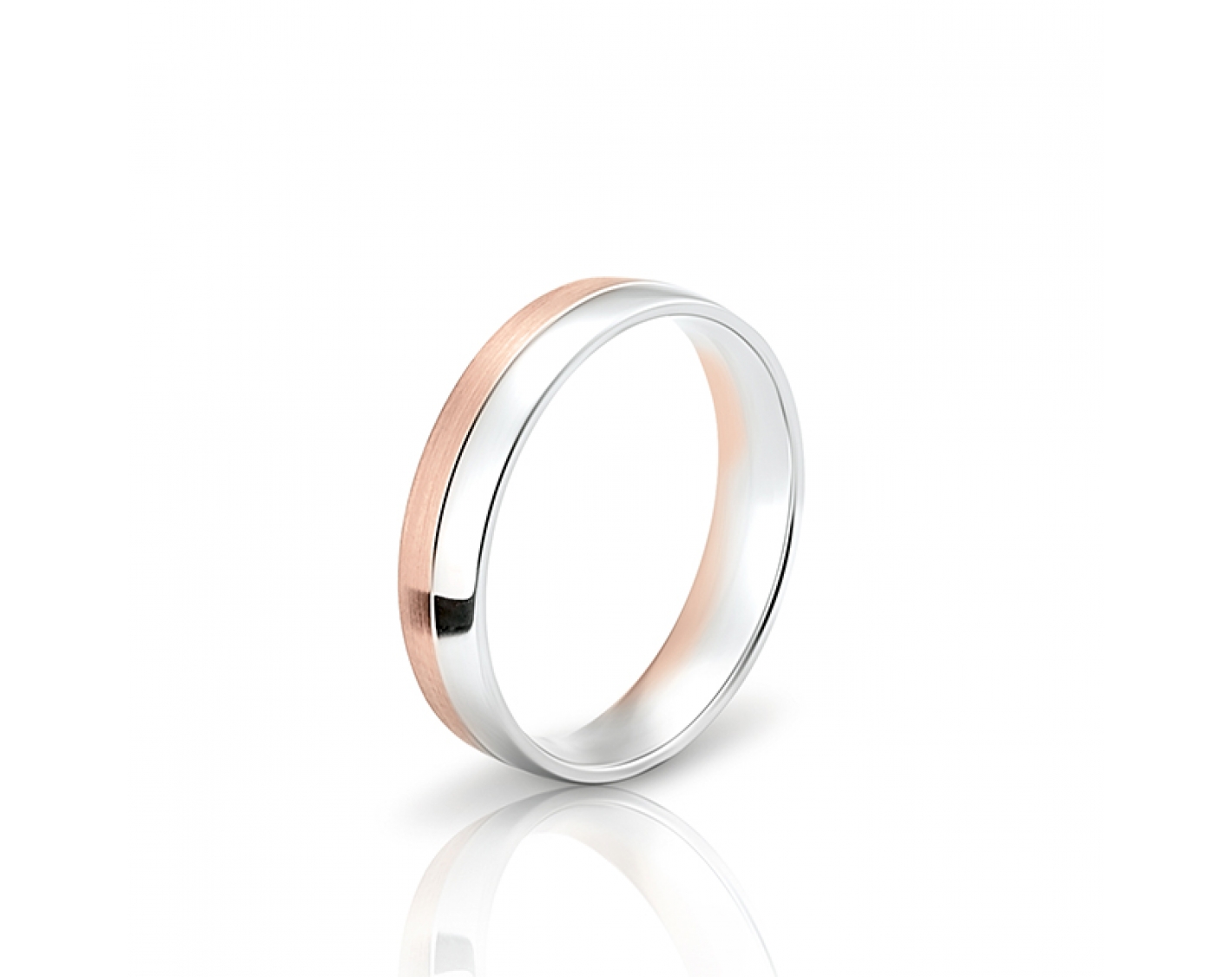 dual-tone 4,5mm two-toned* wedding band