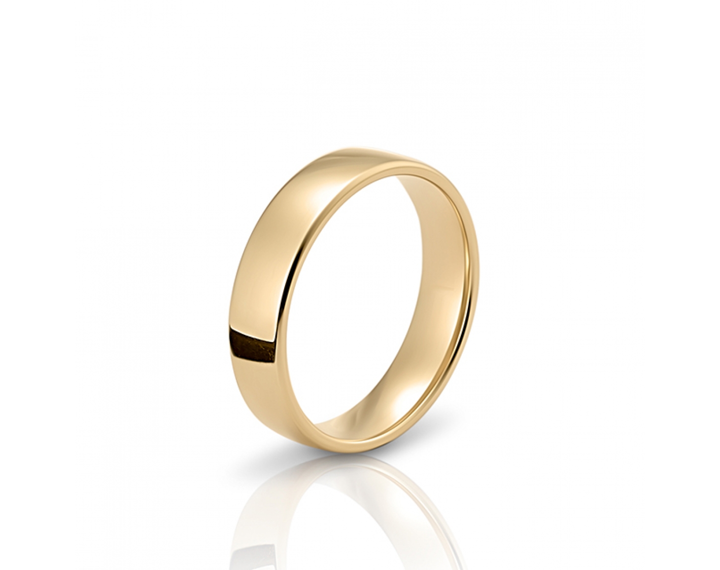 18k yellow gold 5mm wedding band Photos & images