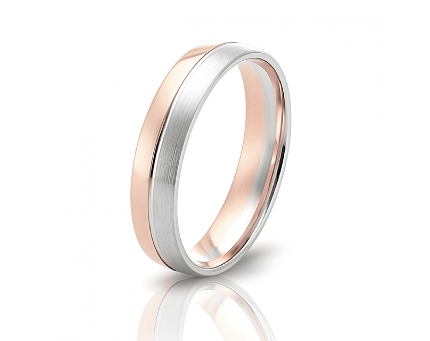 18k rose gold 5mm two-toned* wedding band