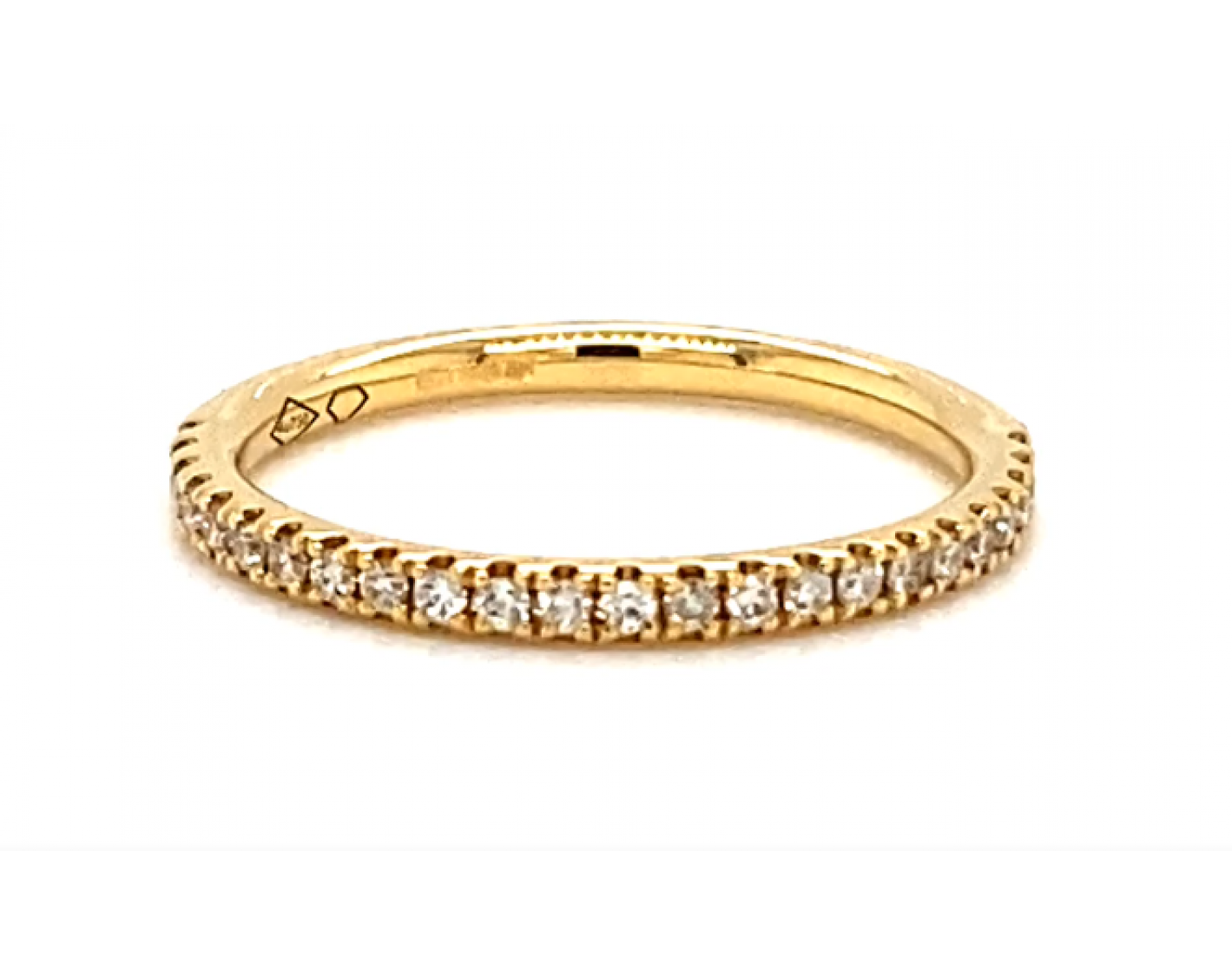 18k white gold diamond half eternity ring in pave set 0,15tcw* Photos & images